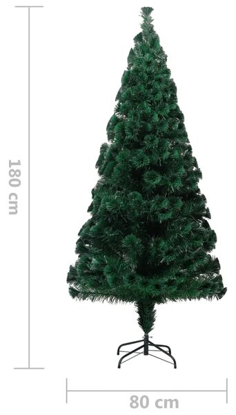 Umjetno božićno drvce sa stalkom zeleno 180 cm optička vlakna - 180 x 80 cm 1 1 1
