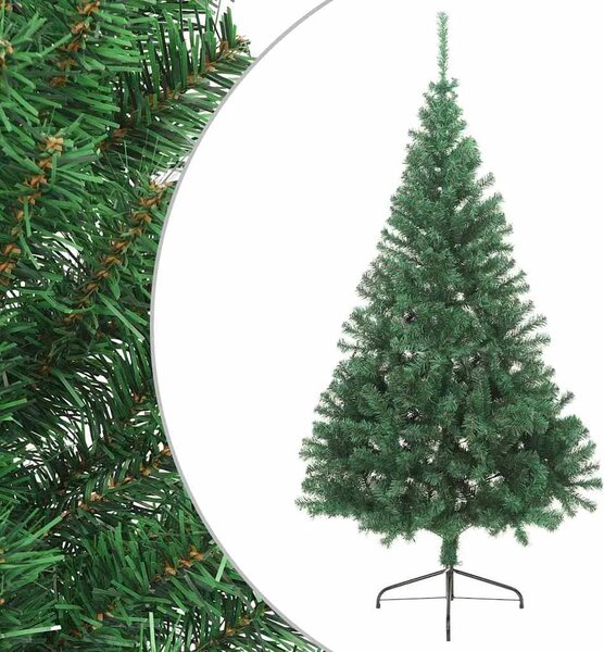 Umjetna polovica božićnog drvca sa stalkom zelena 180 cm PVC - Zelena 180 cm 1 1