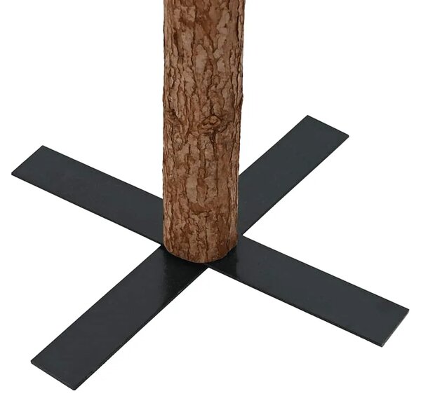 Tanko božićno drvce s pravim drvom i šiškama zeleno 150 cm PVC - 150 x 66 cm 1 Sa čunjevima 1