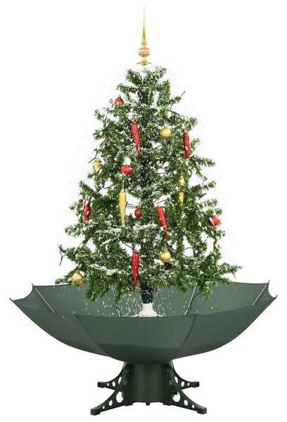 Božićno drvce koje sniježi sa stalkom zeleno 140 cm - Zelena 140 x 95 cm 1 1