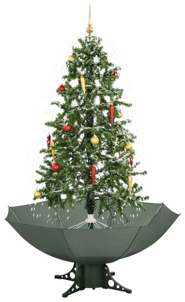 Božićno drvce koje sniježi sa stalkom zeleno 170 cm - Zelena 170 x 105 cm 1 1