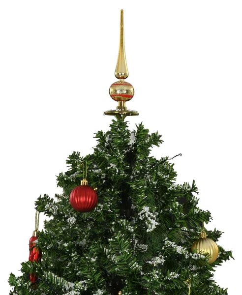 Božićno drvce koje sniježi sa stalkom zeleno 140 cm - Zelena 140 x 95 cm 1 1