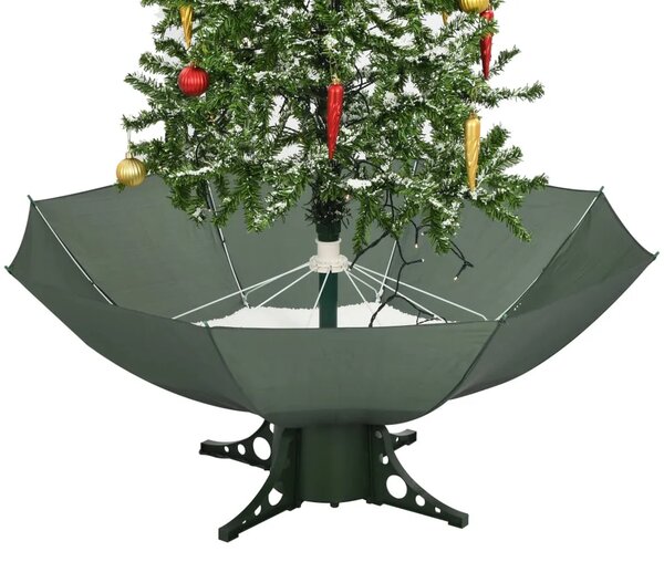 Božićno drvce koje sniježi sa stalkom zeleno 170 cm - Zelena 170 x 105 cm 1 1