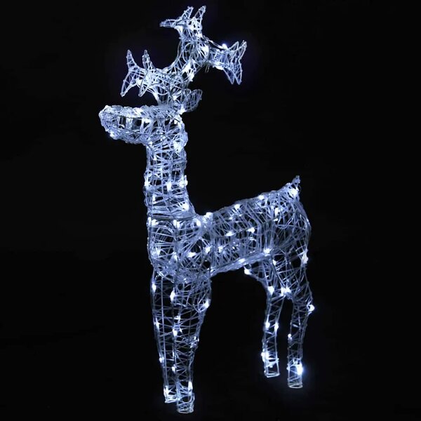 Ukrasni božićni sobovi s 90 LED žarulja 60x16x100 cm akrilni - Hladna bijela 60 x 16 x 100 cm 1 1