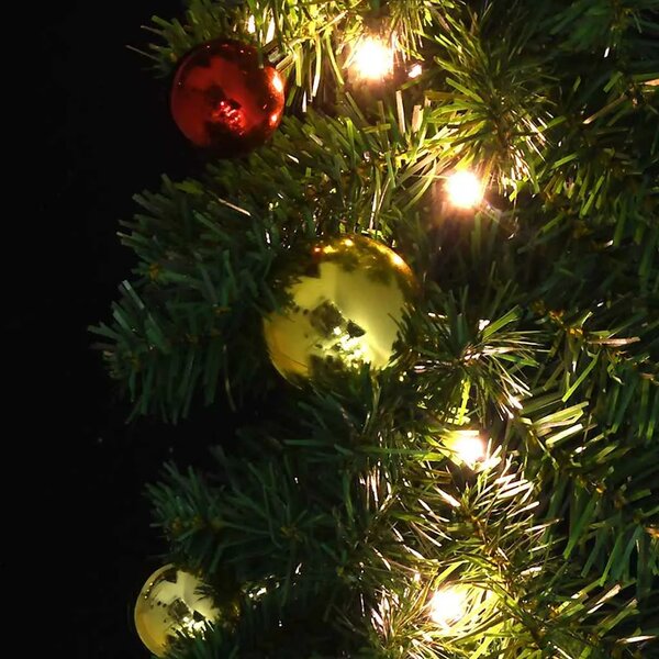 Božićna girlanda ukrašena kuglicama i LED svjetlima 5 m - 5 m 1 s kuglicama i LED svjetlima 1
