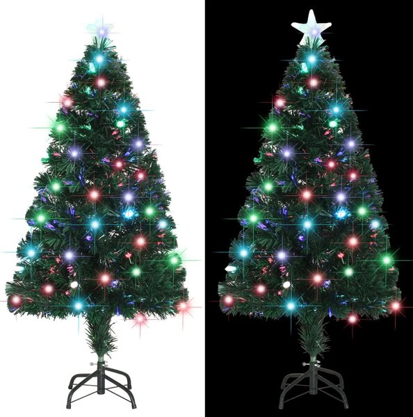 Osvijetljeno božićno drvce sa stalkom i LED 120 cm optička vlakna - 120 x 60 cm 1 1 1