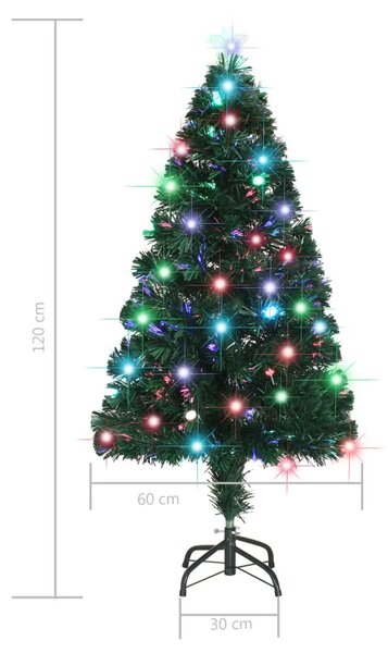 Osvijetljeno božićno drvce sa stalkom i LED 120 cm optička vlakna - 120 x 60 cm 1 1 1
