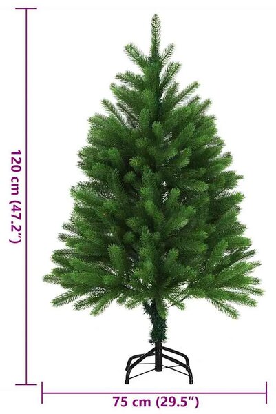 Umjetno božićno drvce s realističnim iglicama 120 cm zeleno - Zelena 120 cm 1 1