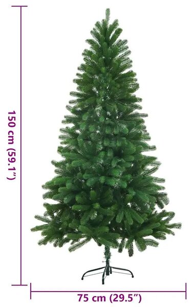 Umjetno božićno drvce s realističnim iglicama 150 cm zeleno - Zelena 150 cm 1 1