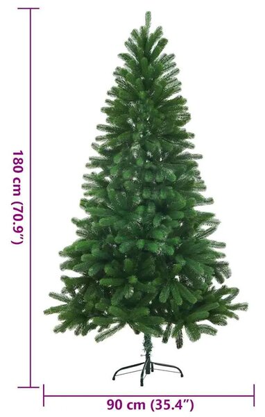 Umjetno božićno drvce s realističnim iglicama 180 cm zeleno - Zelena 180 cm 1 1
