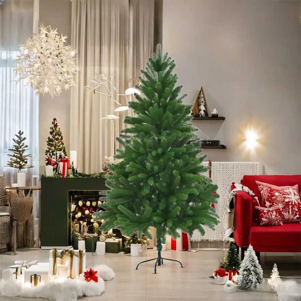 Umjetno božićno drvce s realističnim iglicama 180 cm zeleno - Zelena 180 cm 1 1