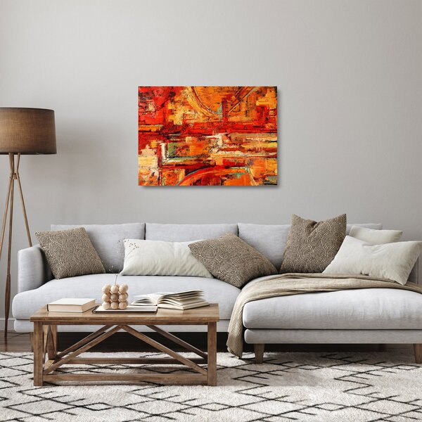 Staklena slika oslikanog zida (70x50 cm)