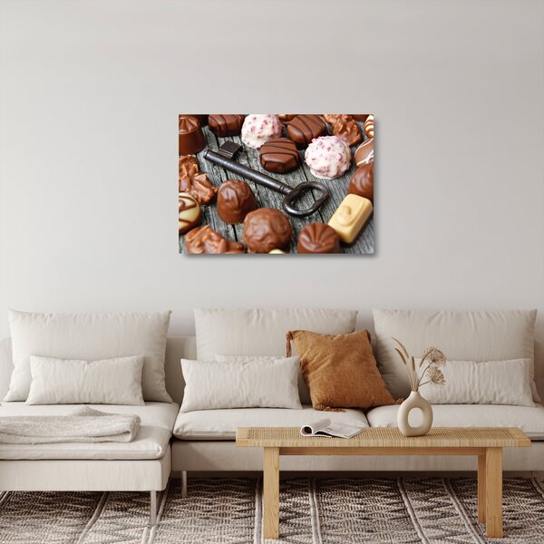 Staklena slika čokolade i ključeva (70x50 cm)