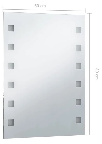 Kupaonsko LED zidno ogledalo 60 x 80 cm - 60 x 80 cm 1 60 x 80 cm