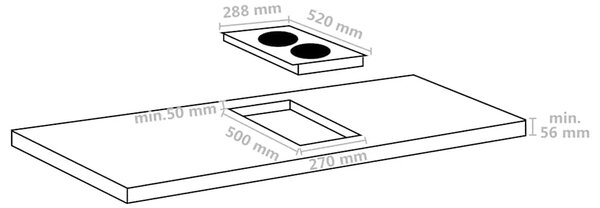 Indukcijska ploča za kuhanje s 2 plamenika 3500 W - Fleksibilna zona 28 8 cm 3500 w 1 Fleksibilna zona 28 8 cm