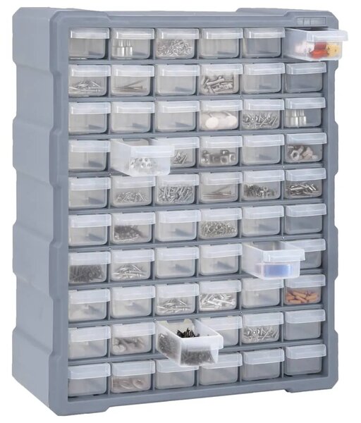 Organizator sa 60 ladica 38 x 16 x 47 5 cm - Siva 60 ladica 1 1