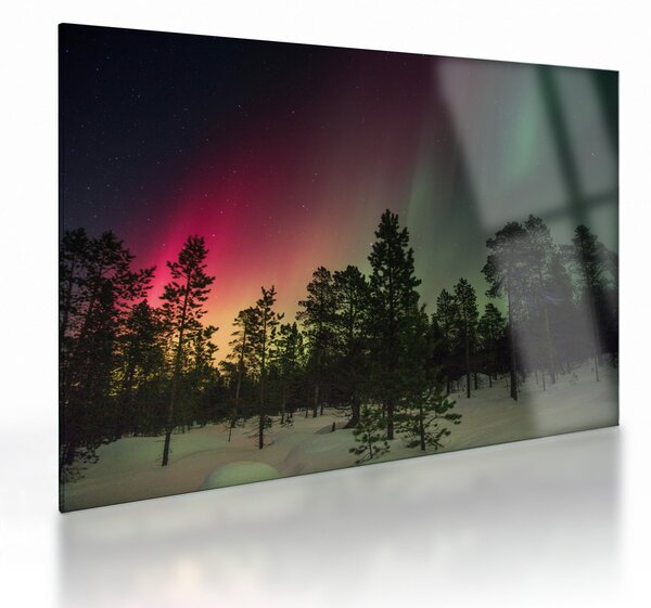 Staklena slika polarne svjetlosti (70x50 cm)