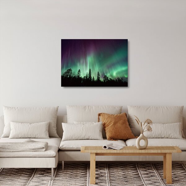 Staklena slika polarne svjetlosti (70x50 cm)