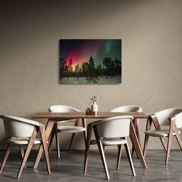 Staklena slika polarne svjetlosti (70x50 cm)