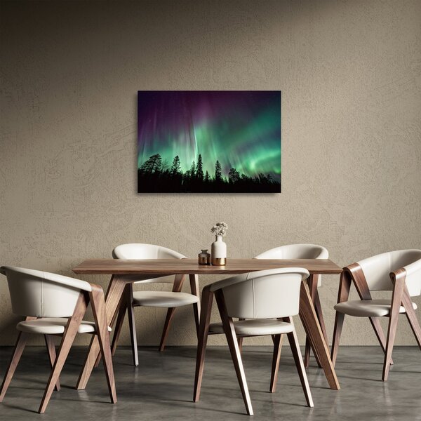 Staklena slika polarne svjetlosti (70x50 cm)