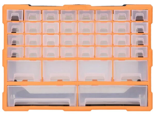 Organizator s 38 ladica 52 x 16 x 37 5 cm - Narančasta i crna 38 ladica 1 1