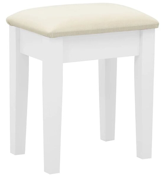 Toaletni stolić sa stolcem bijeli 65x36x128 cm paulovnija i MDF - Bijela 1 Bijela