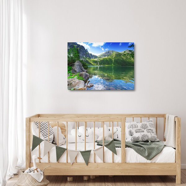 Staklena slika jezera u Tatrama (70x50 cm)