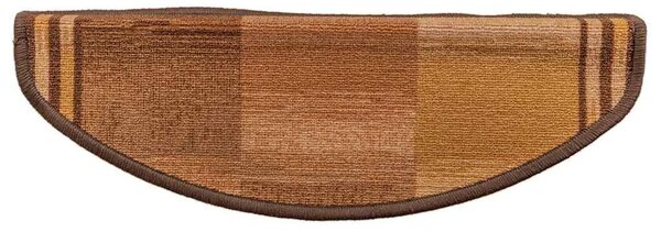 Ljepljivi tepisi za stepenice 15 kom smeđi 65 x 21 x 4 cm - Smeđa 15 Polukružno Smeđa