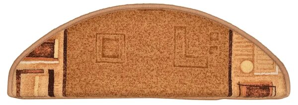 Ljepljivi tepisi za stepenice 15 kom bež 65 x 21 x 4 cm - Bež 15 Polukružno Bež