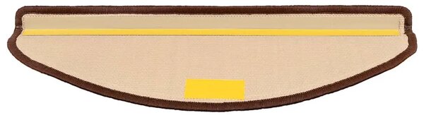 Ljepljivi tepisi za stepenice 15 kom smeđi 65 x 21 x 4 cm - Smeđa 15 Polukružno Smeđa