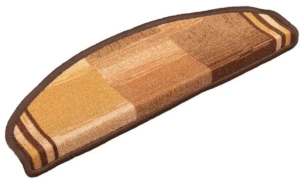 Ljepljivi tepisi za stepenice 15 kom smeđi 65 x 21 x 4 cm - Smeđa 15 Polukružno Smeđa