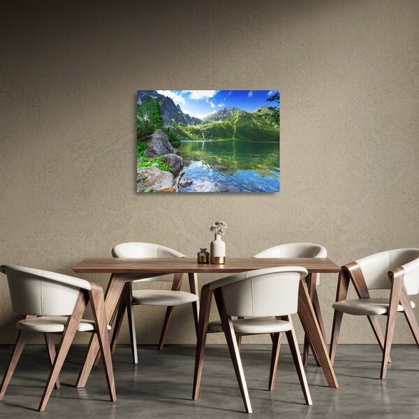 Staklena slika jezera u Tatrama (70x50 cm)