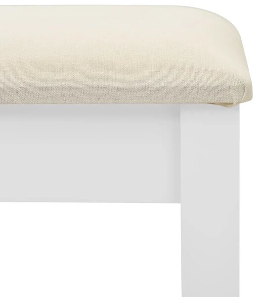 Toaletni stolić sa stolcem bijeli 65x36x128 cm paulovnija i MDF - Bijela 1 Bijela