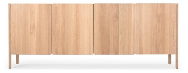 Komoda od punog hrasta u prirodnoj boji 220x85x42 cm Dvor – Gazzda