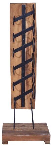 Stalak za vino za 6 boca 35 x 35 x 100 cm od masivne tikovine