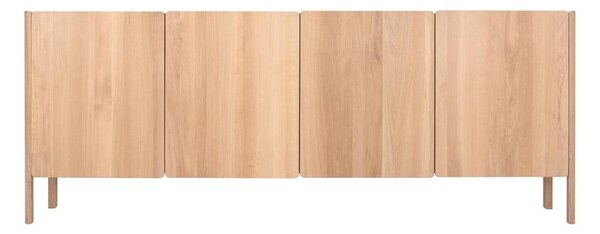 Komoda od punog hrasta u prirodnoj boji 220x85x42 cm Dvor – Gazzda