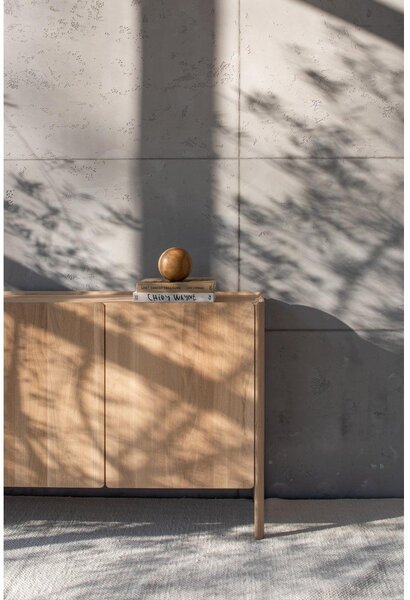 Komoda od punog hrasta u prirodnoj boji 220x85x42 cm Dvor – Gazzda