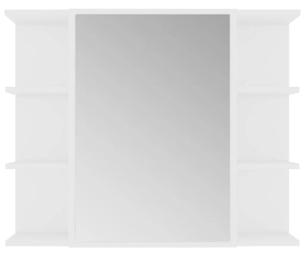 Kupaonski ormarić s ogledalom 80x20 5x64 cm konstruirano drvo - Bijela 1 Bijela