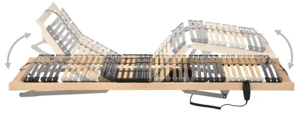 Električna podnica za krevet s 42 letvice i 7 zona 90 x 200 cm - 90 x 200 cm Ne Podesivo (električno) 90 x 200 cm