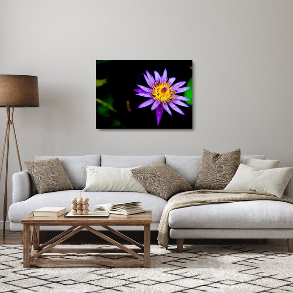 Staklena slika cvijeta (70x50 cm)