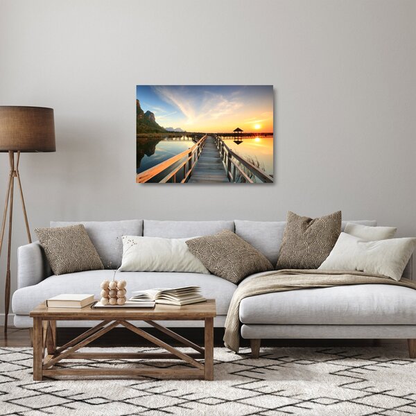 Staklena slika malog mosta (70x50 cm)