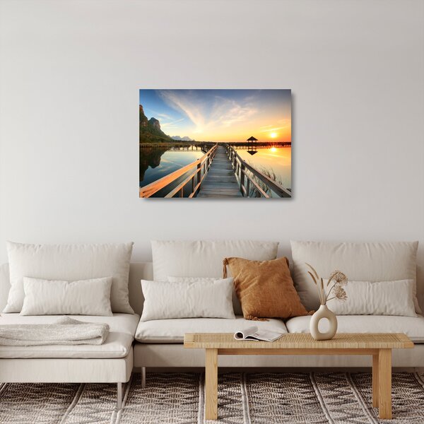 Staklena slika malog mosta (70x50 cm)