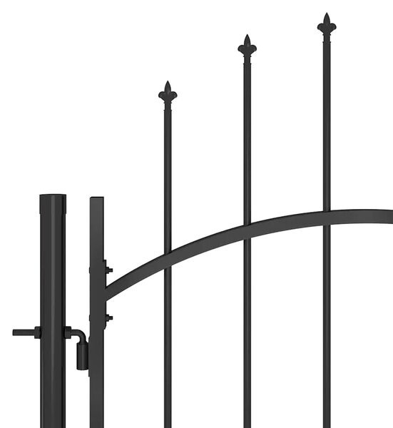 Vrtna ograda Woerden s vrhom u obliku koplja 5x1 25 m crna - 5 x 1.75 m 5 x 1.75 m