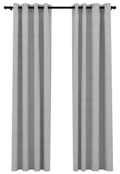 Zavjese za zamračivanje s prstenima 2 kom sive 140 x 225 cm - Siva 140 x 225 cm 2 Siva