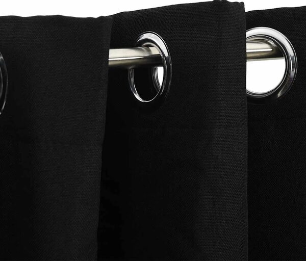Zavjese za zamračivanje s prstenima 2 kom crne 140 x 245 cm - Crna 140 x 245 cm 2 Crna