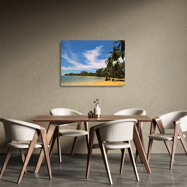 Staklena slika plaže (70x50 cm)