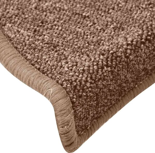 Prostirke za stepenice 15 kom 65x24x4 cm Smeđe poluokrugle velike - Smeđa 65 x 24 x 4 cm 15 Smeđa