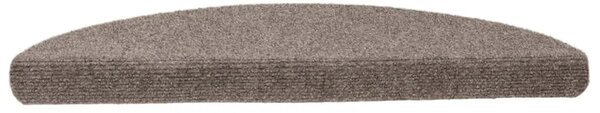 Prostirke za stepenice samoljepljive 15 kom 56x17x3 cm bež poluokrugle - Bež 56 x 17 x 3 cm 15 Bež