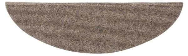Prostirke za stepenice samoljepljive 15 kom 56x17x3 cm bež poluokrugle - Bež 56 x 17 x 3 cm 15 Bež