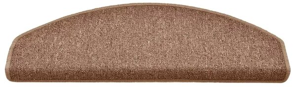 Prostirke za stepenice 15 kom 65x24x4 cm Smeđe poluokrugle velike - Smeđa 65 x 24 x 4 cm 15 Smeđa